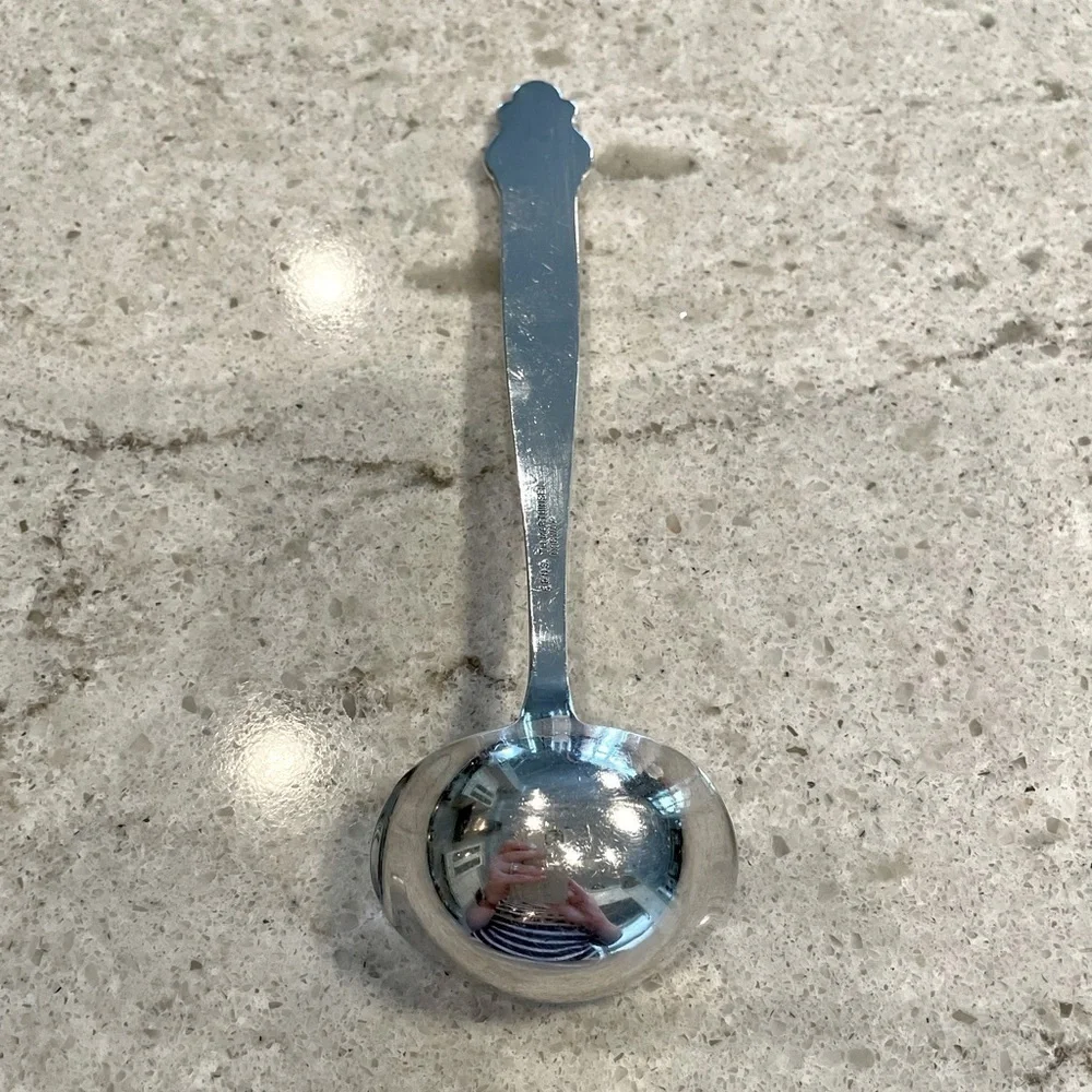 TH. Marthinsen Norway Cream Sauce Gravy Ladle Spoon Silver Plate Vintage